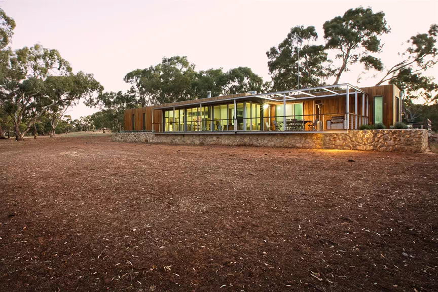 Off grid eco friendly modular home in South Australia
