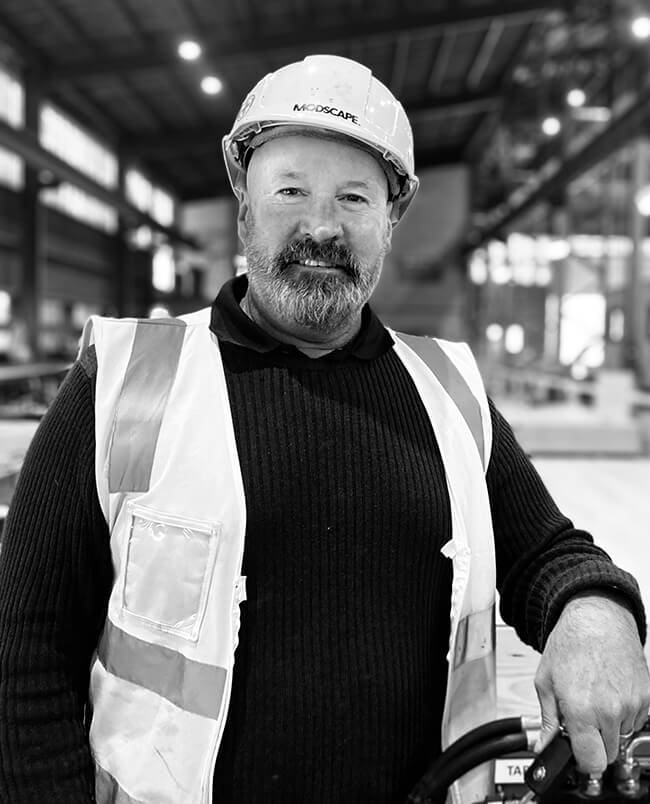 construction worker black and white