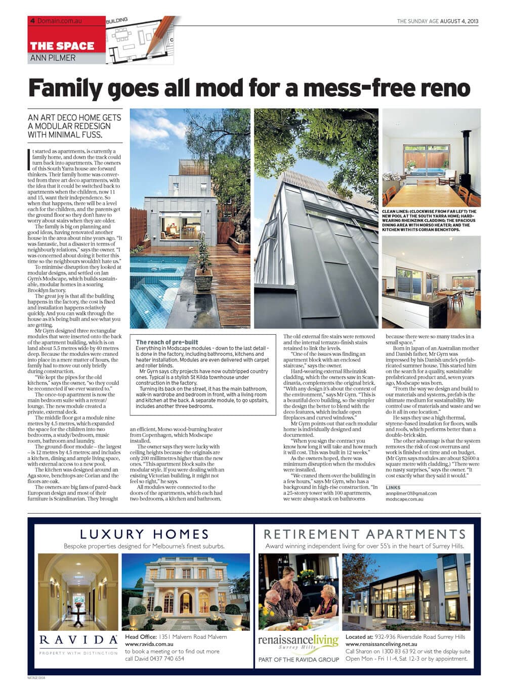 Modscape modular homes in Victoria featured in The Age